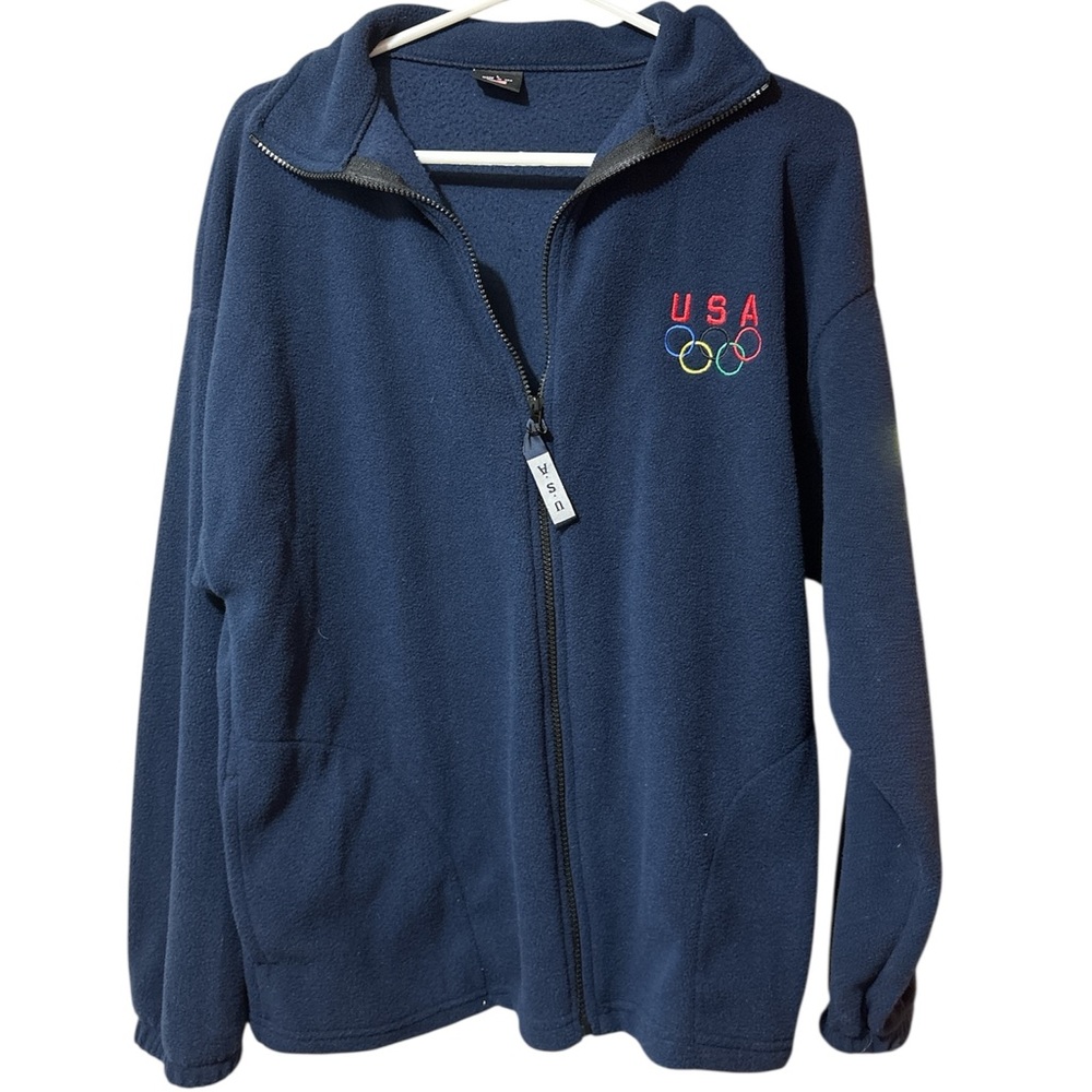 Navy USA Olympic Zip-Up Jacket